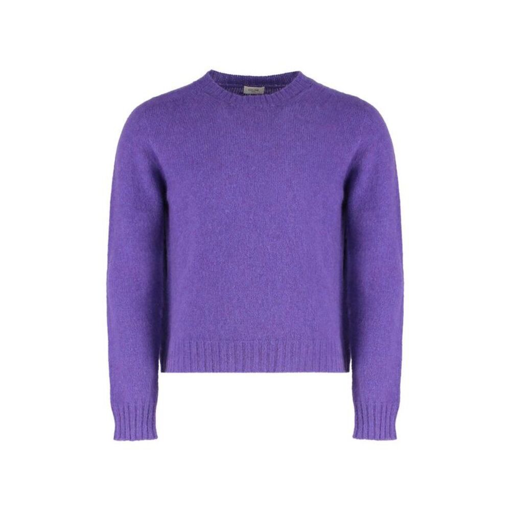 CELINE Men's Crew Neck Sweater Men PURPLE Sweaters & Cardigans